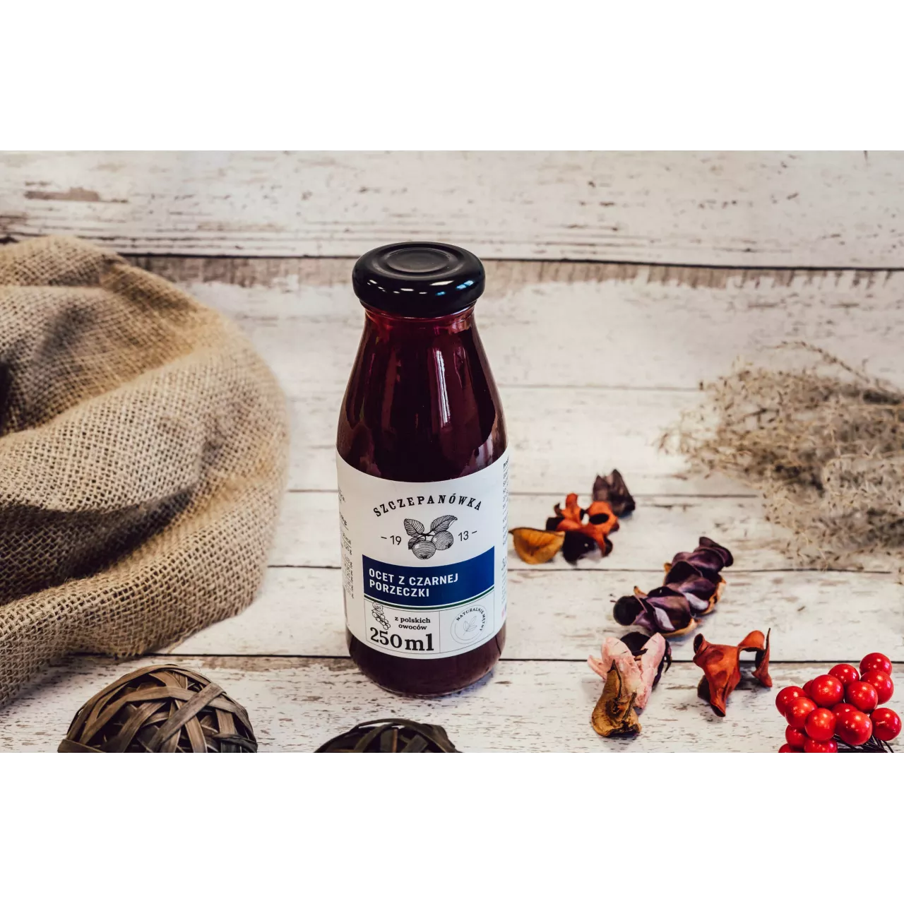 Ocet rzemieślniczy z czarnej porzeczki, Szczepanówka 250ml