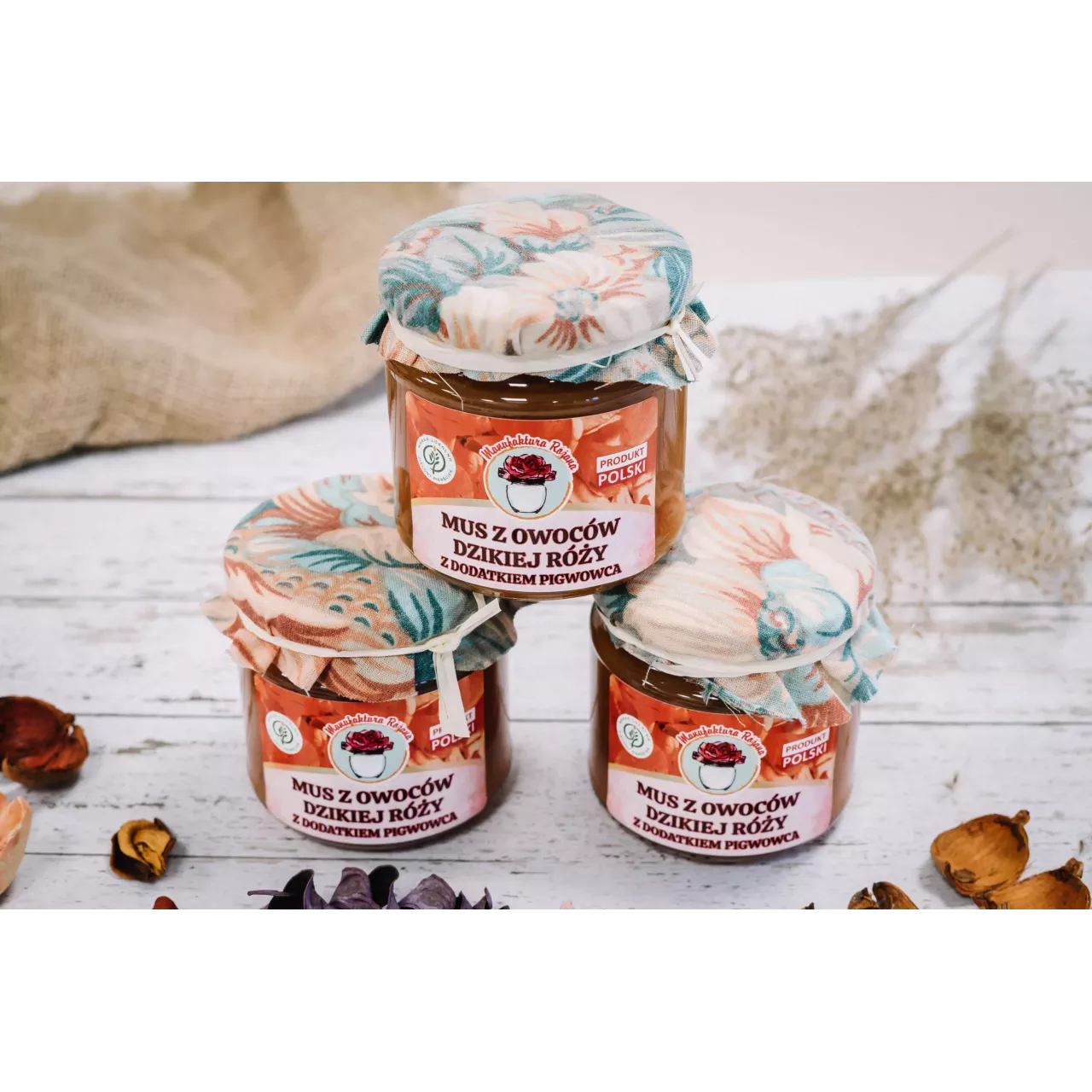 Mus z owoców dzikiej róży - Manufaktura Różana, 230 g
