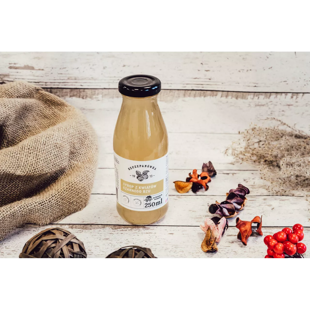 Syrop z kwiatów czarnego bzu, Szczepanówka 250 ml