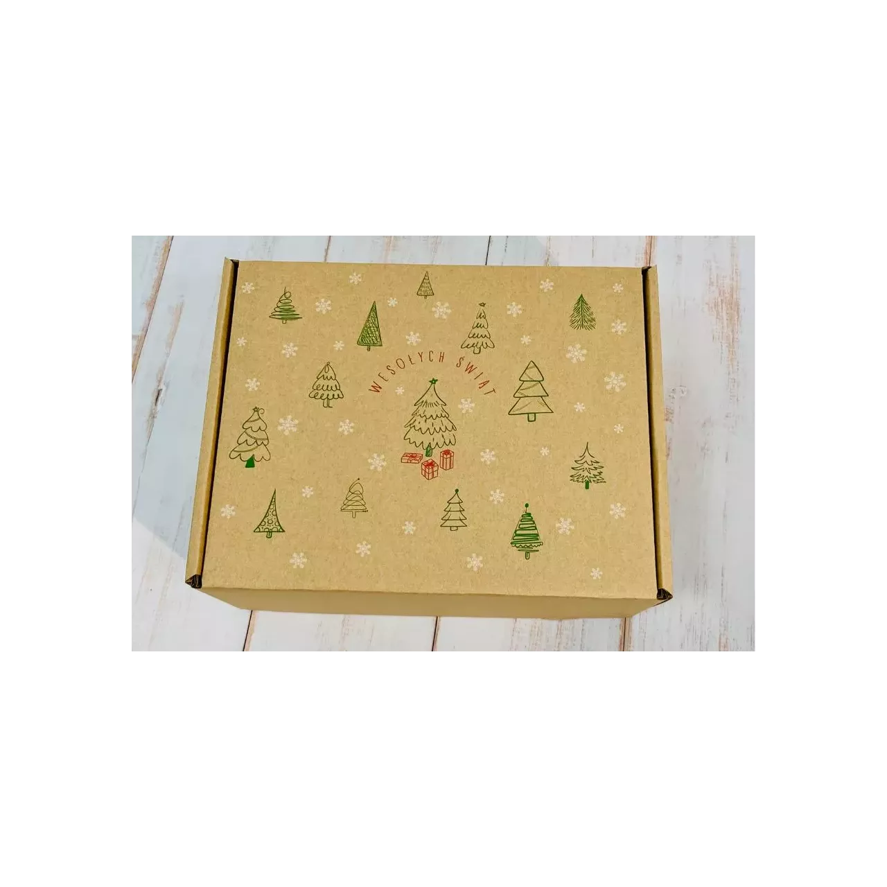 Karton Świąteczny 25|20|10 cm Choinki