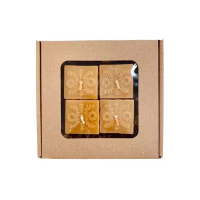 zestaw 4 świec z wosku pszczelego: WYPRZEDAŻ