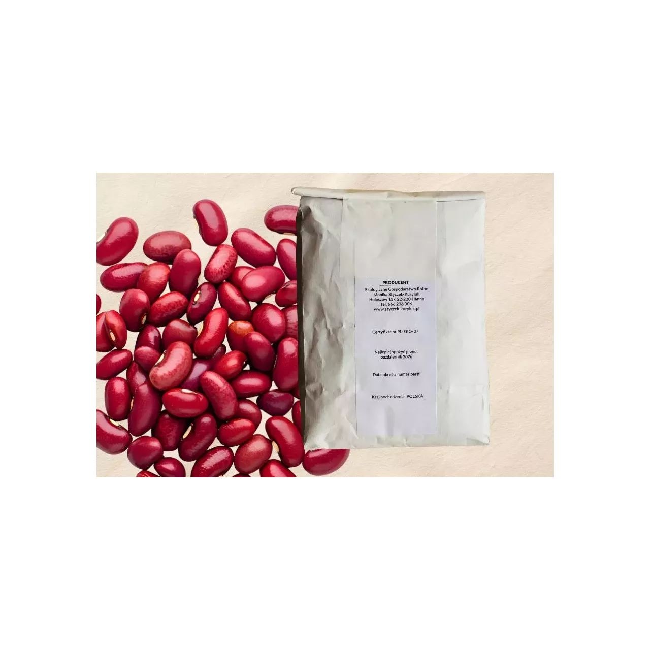 Fasola Czerwona Red Kidney BIO 1 kg