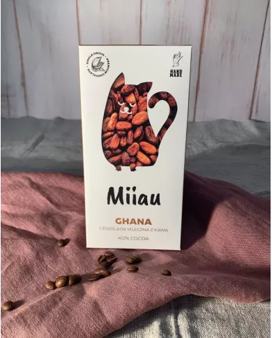 Miiau mleczna z kawą GHANA - ręcznie robiona - 90 g