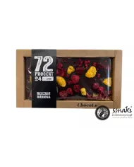 Czekolada gorzka 72% - wiśnia mandarynka, malina 105 g