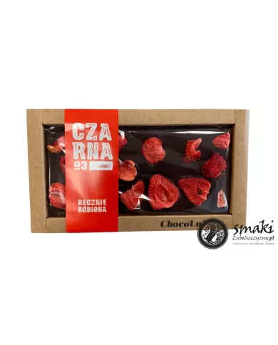 Czekolada CZARNA - truskawka liofilizowana 105 g