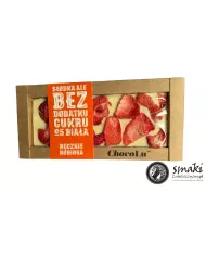 Czekolada biała BEZ CUKRU truskawka 53 g