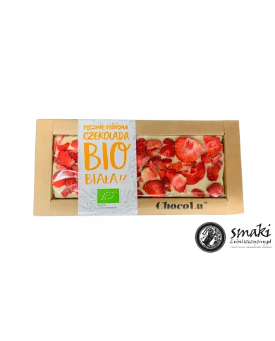 Czekolada biała BIO truskawka 53 g