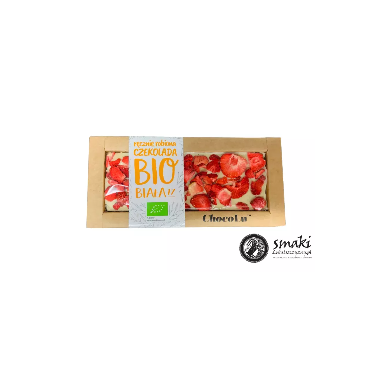 Czekolada biała BIO truskawka 53 g