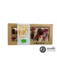 Czekolada biała BIO malina i jeżyna 53 g
