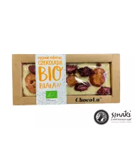 Czekolada biała BIO truskawka i jeżyna 53 g