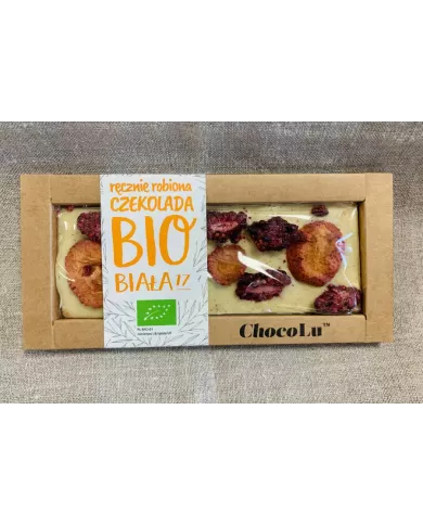 Czekolada biała BIO truskawka i jeżyna 53 g