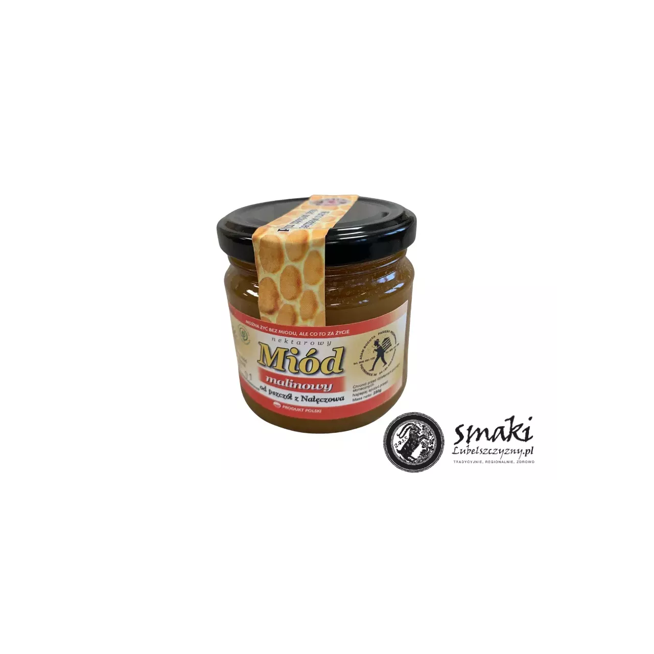 Miód malinowy z okolic Nałęczowa - 250 g