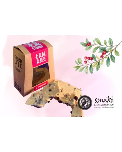 Czekolada biała z żurawiną 170 g