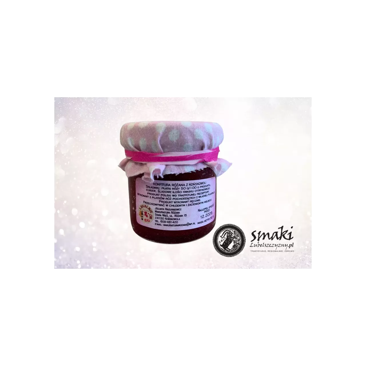 Konfitura różana z Końskowoli 50 g - MANUFAKTURA RÓŻANA
