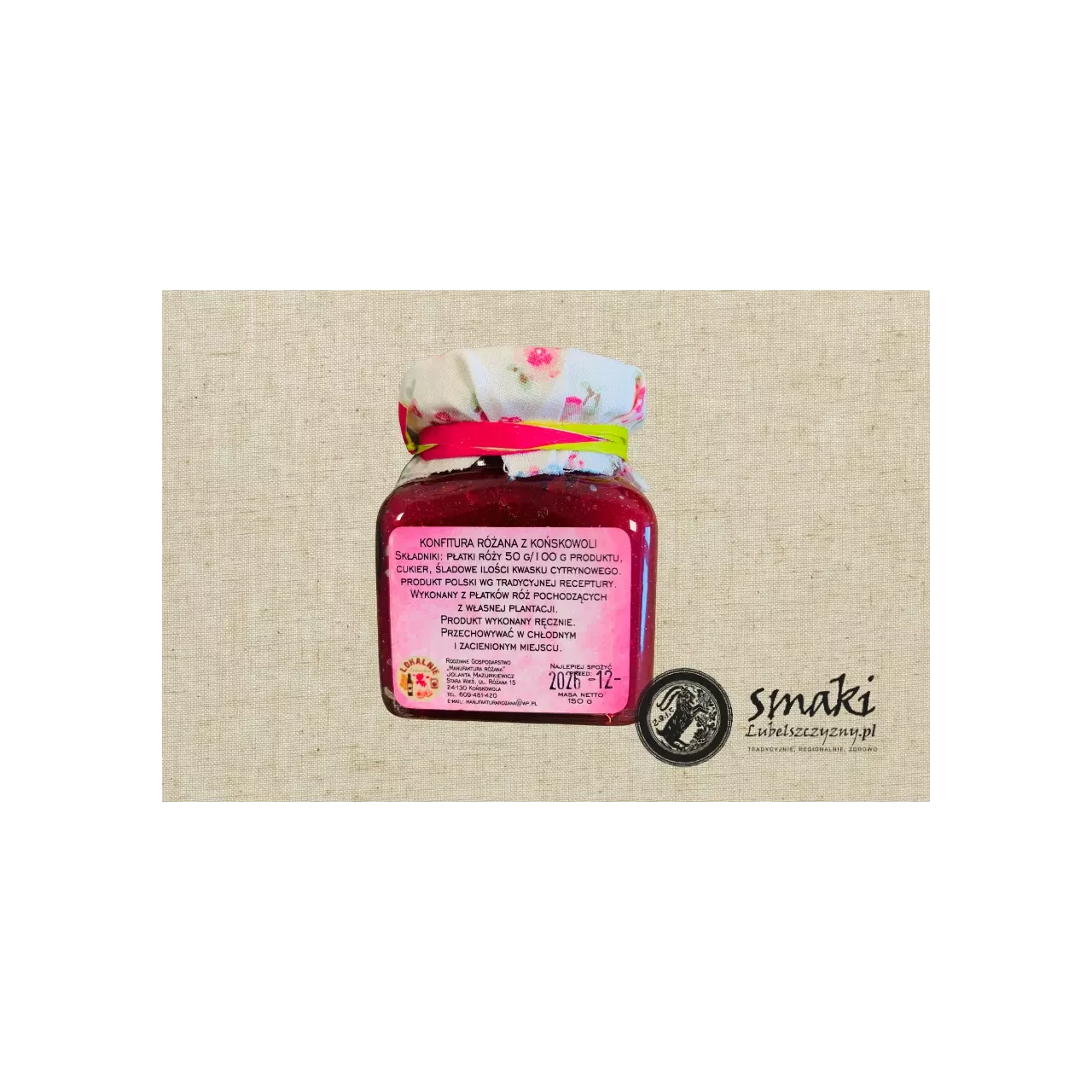 Konfitura różana z Końskowoli 150 g - MANUFAKTURA RÓŻANA
