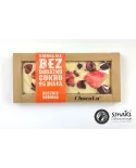 Czekolada biała BEZ CUKRU wiśnia, truskawka 53 g