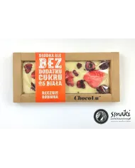 Czekolada biała BEZ CUKRU wiśnia, truskawka 53 g