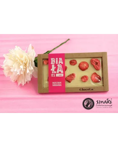 Czekolada biała z truskawką 105 g
