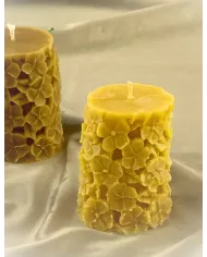 Świeca z wosku pszczelego  HORTENSJA