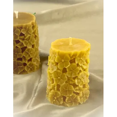 Świeca z wosku pszczelego  HORTENSJA