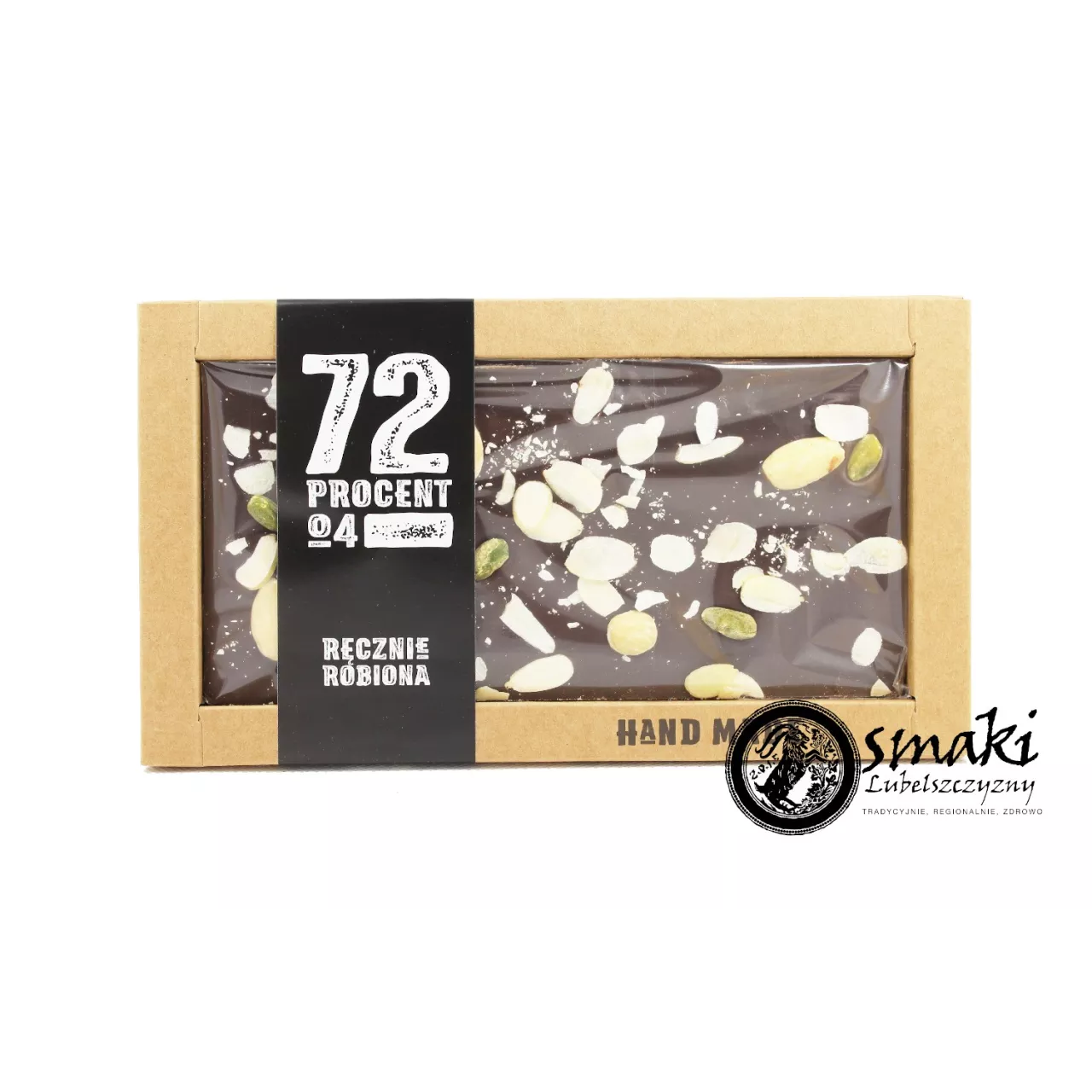 Czekolada gorzka 72% - pistacja migdał 105 g 