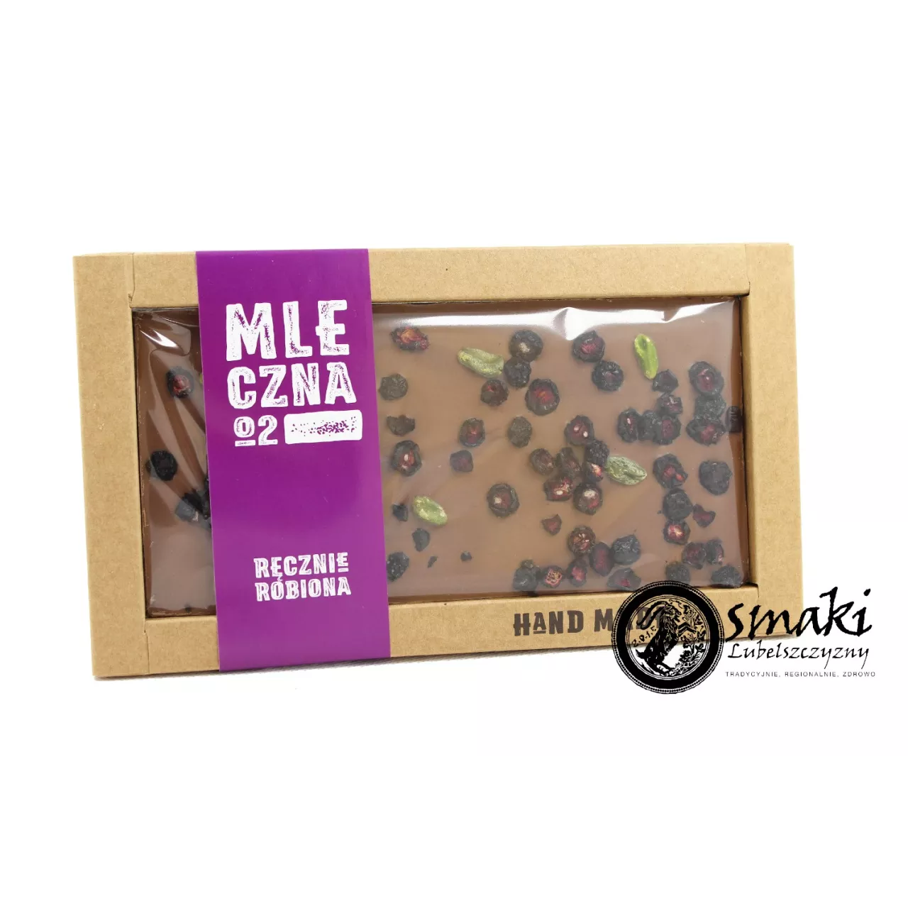 Czekolada mleczna - pistacje, aronia 105 g